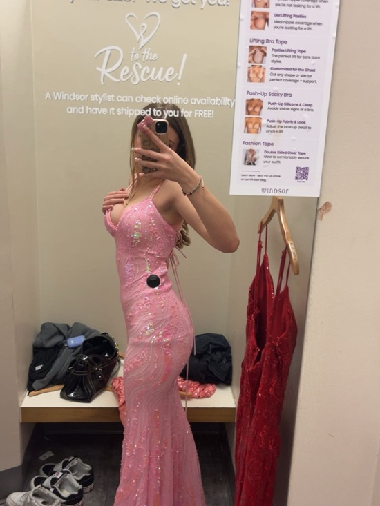 Windsor Dresses & Skirts - Windsor Pink Sequin Fitted Prom Dress
